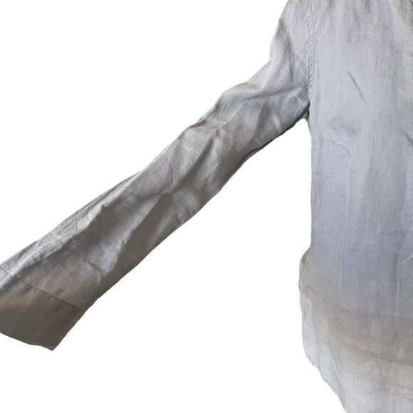 Jones New York Sport Women’s 100% Linen Light Grey Tunic Top Size Small - Picture 4 of 9